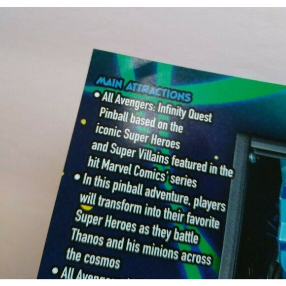 Avengers Infinity Quest Pinball Flyer Marvel Comic Incredible Hulk Art Print Pro - Picture 7 of 10